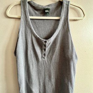 Wild Fable Gray Ribbed Crop Top
